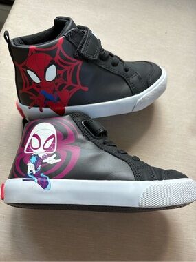 Next Kids Black Spider-Verse High-Top Sneakers